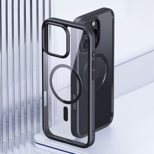 For iPhone 16 Pro Max Ming Shield Series MagSafe Magnetic Phone Case(Titanium Rose Gold) - iPhone 16 Pro Max Cases by buy2fix | Online Shopping UK | buy2fix