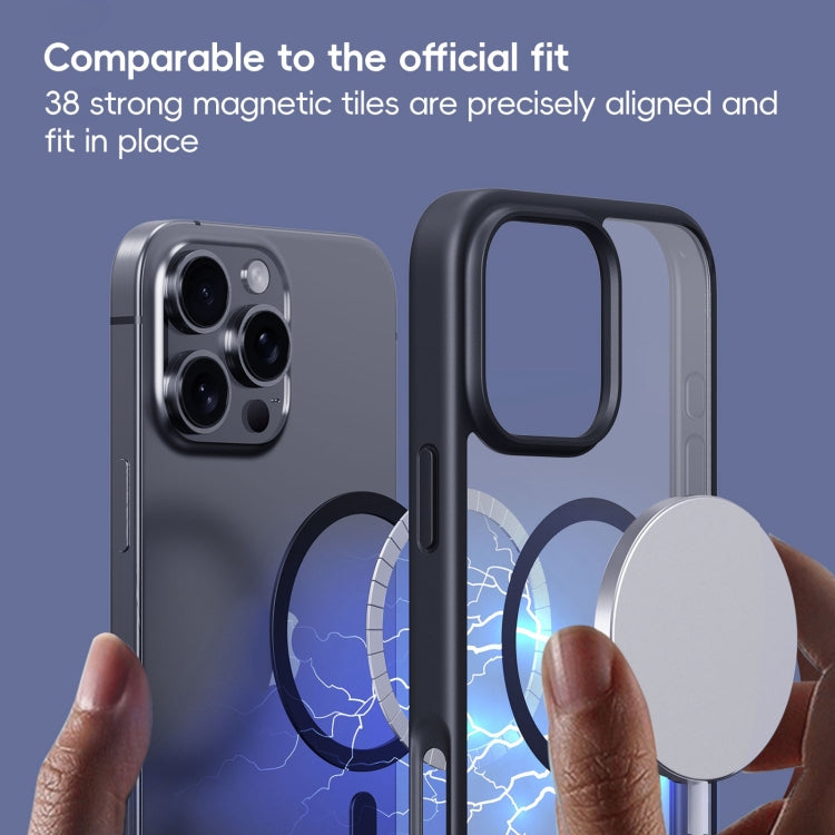 For iPhone 16 Pro Ming Shield Series MagSafe Magnetic Phone Case(Frosted Transparent) - iPhone 16 Pro Cases by buy2fix | Online Shopping UK | buy2fix