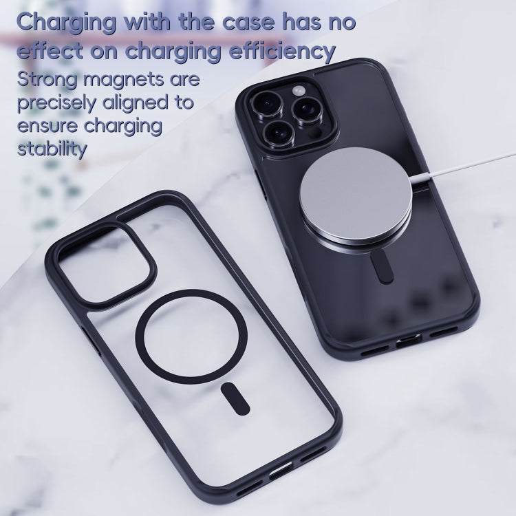 For iPhone 16 Pro Ming Shield Series MagSafe Magnetic Phone Case(Frosted Transparent) - iPhone 16 Pro Cases by buy2fix | Online Shopping UK | buy2fix