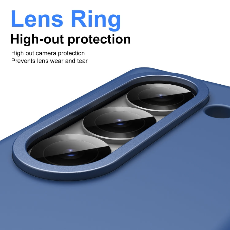 For Samsung Galaxy Z Fold6 Integrated Skin Feel Foldable Phone Case with Capacitive Stylus(Blue) - Galaxy Z Fold6 5G Cases by buy2fix | Online Shopping UK | buy2fix