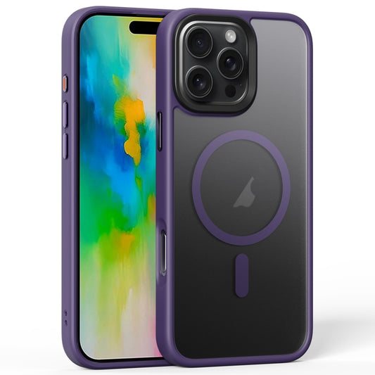 For iPhone 16 Pro Frosted MagSafe Magnetic Phone Case(Puprle) by buy2fix