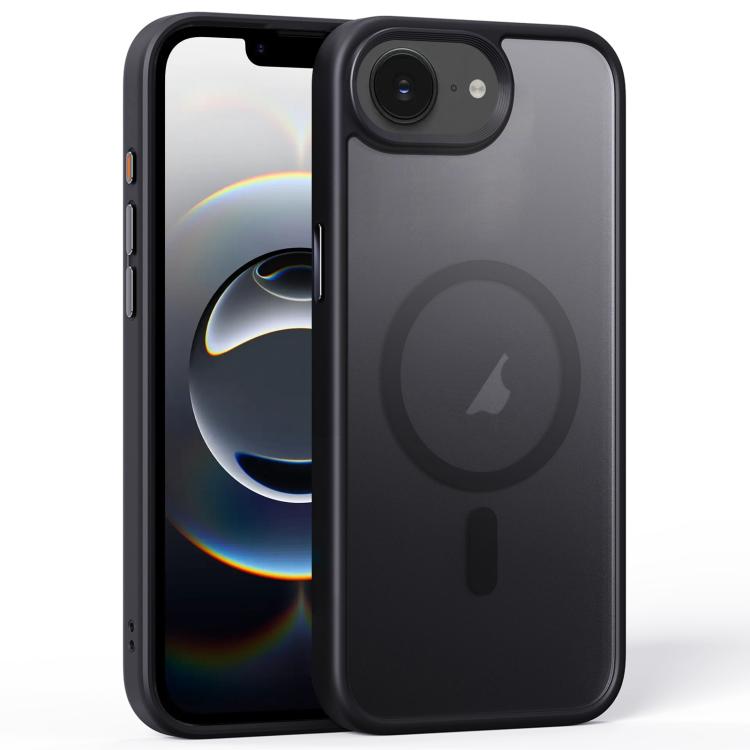 For iPhone 16e Frosted MagSafe Magnetic Phone Case(Black) - iPhone 16e Cases by buy2fix | Online Shopping UK | buy2fix