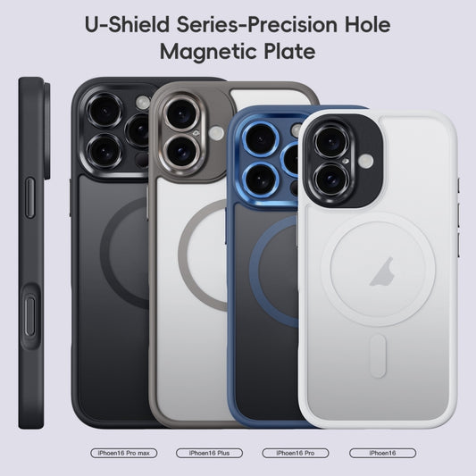 For iPhone 16 Plus Fine Hole Frosted MagSafe Magnetic Phone Case(Black) by buy2fix