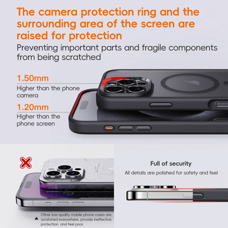 For iPhone 16 Pro Fine Hole Frosted MagSafe Magnetic Phone Case(White) - iPhone 16 Pro Cases by buy2fix | Online Shopping UK | buy2fix