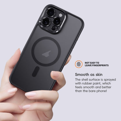 For iPhone 16 Fine Hole Frosted MagSafe Magnetic Phone Case(Titanium Blue) - iPhone 16 Cases by buy2fix | Online Shopping UK | buy2fix