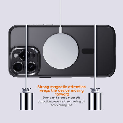 For iPhone 16 Pro Fine Hole Frosted MagSafe Magnetic Phone Case(Black) - iPhone 16 Pro Cases by buy2fix | Online Shopping UK | buy2fix