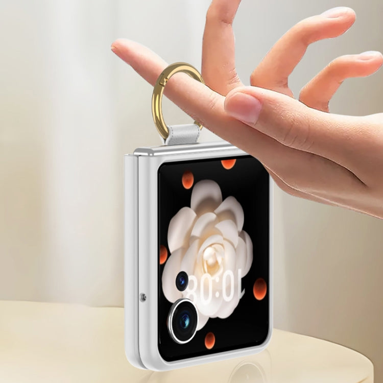 For Honor Magic V Flip GKK Ultra-thin Full Coverage Phone Case with Ring(Black) by GKK