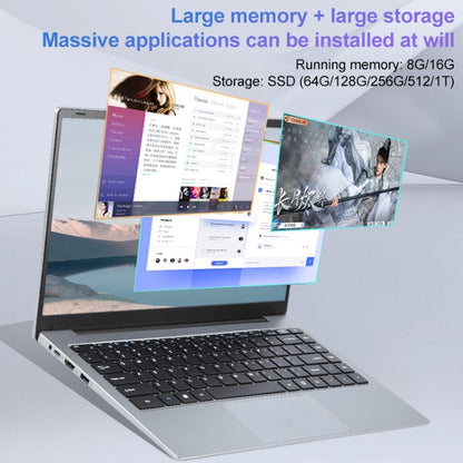 14 inch Windows 11 Laptop, 8GB+256GB, Gen 4th Intel Core i3 CPU, 180 Degree Rotation Axis(Silver) - Others by buy2fix | Online Shopping UK | buy2fix