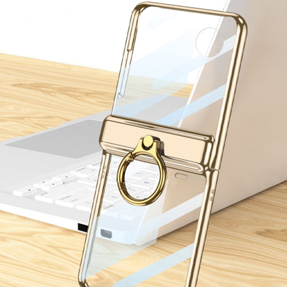 For Honor Magic V Flip GKK Integrated Magnetic Folding Phantom Rotary Phone Case with Ring Holder(Champagne Gold) by GKK