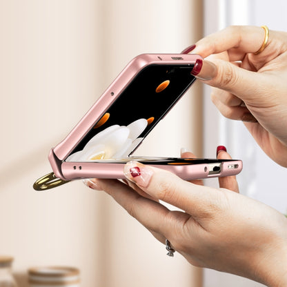 For Honor Magic V Flip GKK Integrated Magnetic Folding Hinge Full Coverage Phone Case with Ring Holder(Pink) by GKK