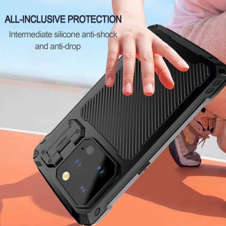 For iPhone 15 Pro Max Lens Holder Metal IP54 Life Waterproof Three-proof MagSafe Phone Case(Black) - iPhone 15 Pro Max Cases by buy2fix | Online Shopping UK | buy2fix