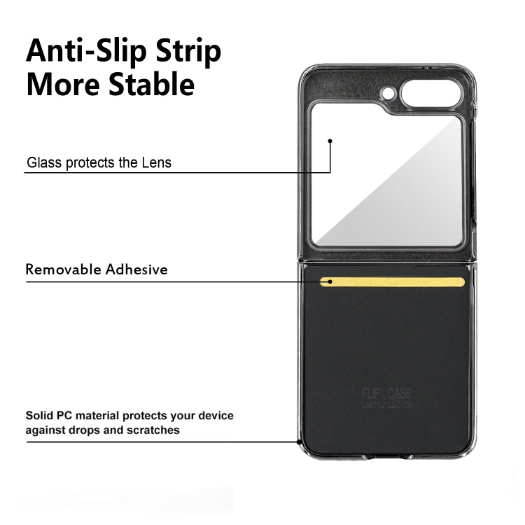 For Samsung Galaxy Z Flip6 / Flip7 FE Electroplating PC Hybrid PU Leather Phone Case with Wristband(Black) - Galaxy Z Flip6 5G Cases by buy2fix | Online Shopping UK | buy2fix