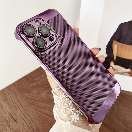 For iPhone 15 Pro Max Electroplated PC Frameless Cooling Phone Case(Purple) - iPhone 15 Pro Max Cases by buy2fix | Online Shopping UK | buy2fix