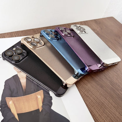 For iPhone 14 Electroplated PC Frameless Cooling Phone Case(Purple) - iPhone 14 Cases by buy2fix | Online Shopping UK | buy2fix