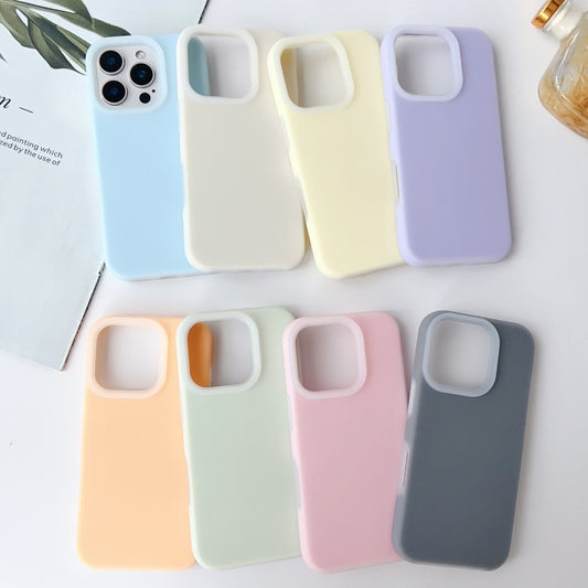 For iPhone 16 Pro PC Hybrid Liquid Silicone Jelly Phone Case(Light Yellow) by buy2fix