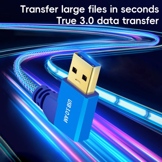 USB 3.0 Female To USB 3.0 Male Side Elbow Extension Cable for USB Disk Mouse / Keyboard / Printer, Length:1m(Left Elbow) by buy2fix