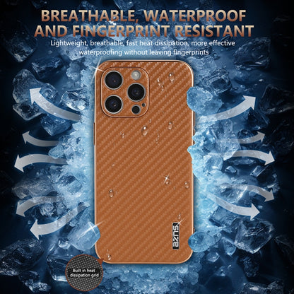 For iPhone 14 Pro AZNS Electroplated Edge Carbon Fiber Texture Phone Case(Black) - iPhone 14 Pro Cases by AZNS | Online Shopping UK | buy2fix