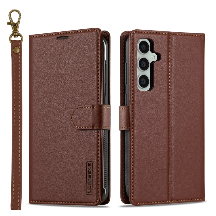 For Samsung Galaxy S23 FE 5G LC.IMEEKE L2 Series Detachable Magsafe PU Phone Case with Lanyard(Brown) - Galaxy S23 FE 5G Cases by LC.IMEEKE | Online Shopping UK | buy2fix