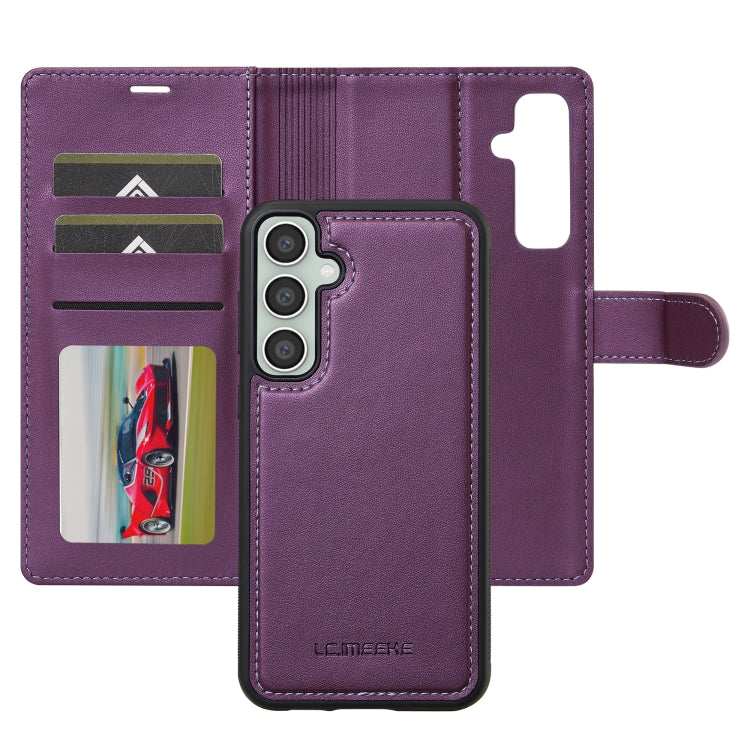 For Samsung Galaxy S24+ 5G LC.IMEEKE L2 Series Detachable Magsafe PU Phone Case with Lanyard(Purple) - Galaxy S24+ 5G Cases by LC.IMEEKE | Online Shopping UK | buy2fix