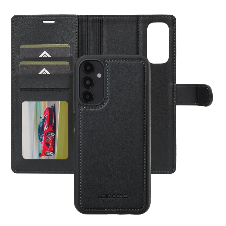 For Samsung Galaxy A14 4G / A14 5G LC.IMEEKE L2 Series Detachable Magsafe PU Phone Case with Lanyard(Black) - Galaxy Phone Cases by LC.IMEEKE | Online Shopping UK | buy2fix