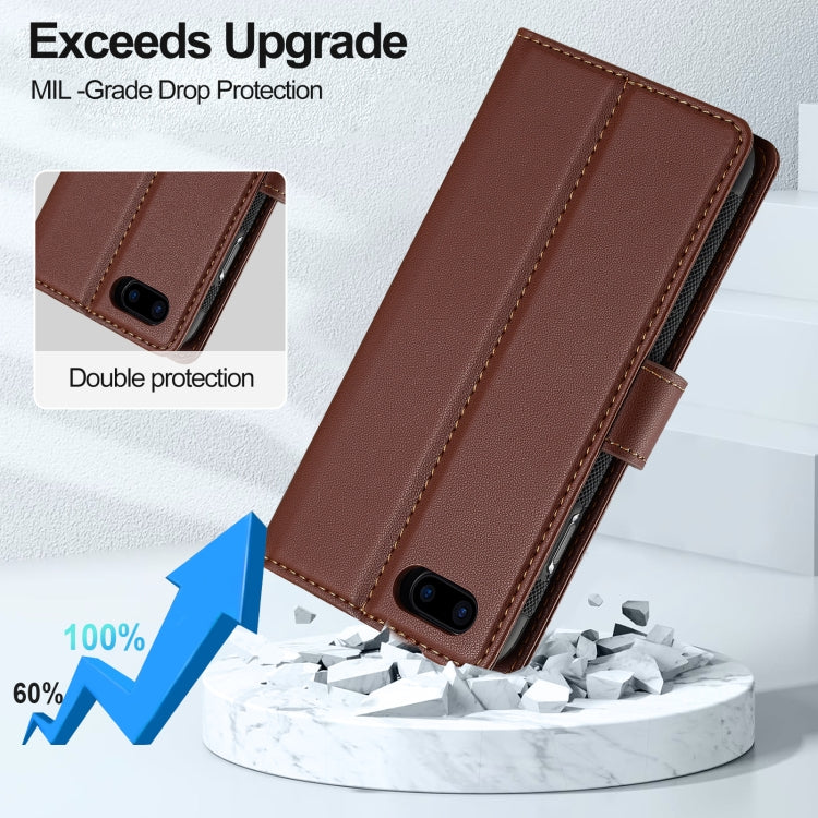 For iPhone 7 Plus / 8 Plus LC.IMEEKE L2 Series Detachable Magsafe PU Phone Case with Lanyard(Brown) - More iPhone Cases by LC.IMEEKE | Online Shopping UK | buy2fix