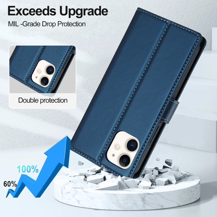 For iPhone 11 LC.IMEEKE L2 Series Detachable Magsafe PU Phone Case with Lanyard(Blue) - iPhone 11 Cases by LC.IMEEKE | Online Shopping UK | buy2fix