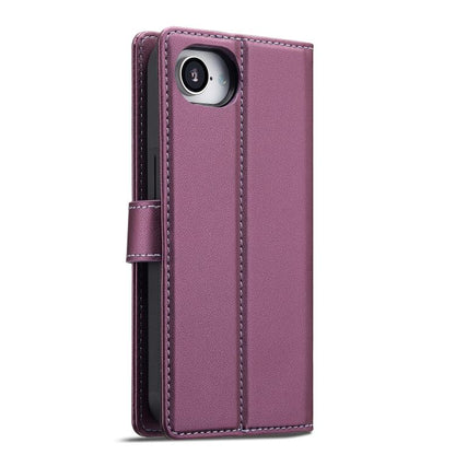 For iPhone 16e LC.IMEEKE L2 Series Detachable Magsafe PU Phone Case with Lanyard(Purple) - iPhone 16e Cases by LC.IMEEKE | Online Shopping UK | buy2fix