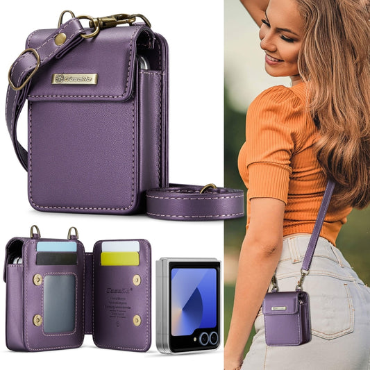 For Samsung Z Flip Series CaseMe Me50 Mini Lanyard Universal Bag(Purple) by CaseMe
