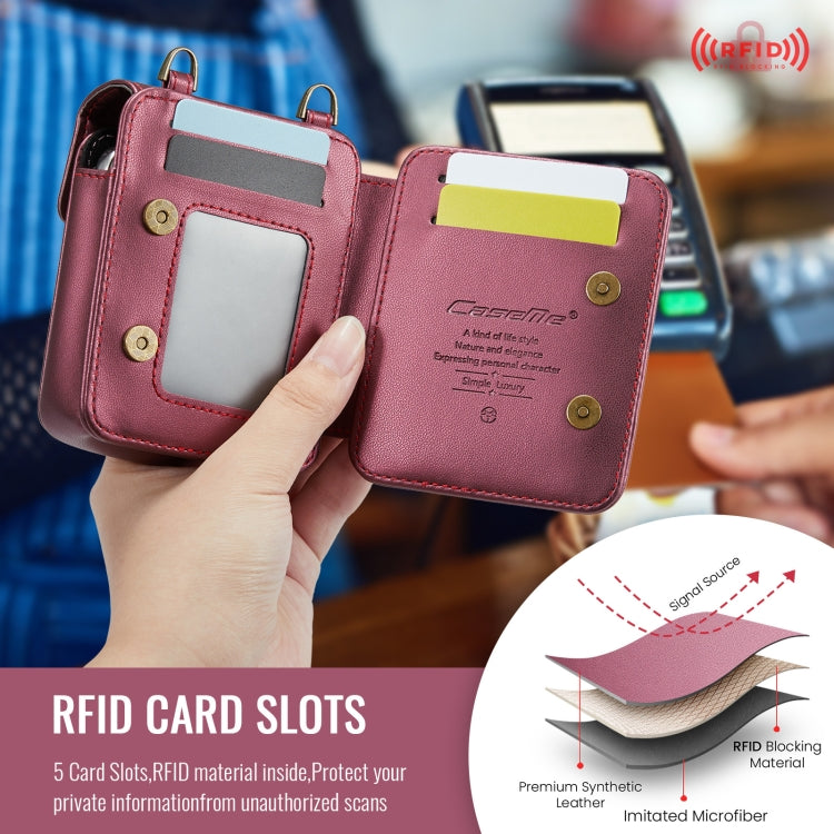 For Motorola Razr Series CaseMe Me50 Mini Lanyard Universal Bag(Wine Red) by CaseMe