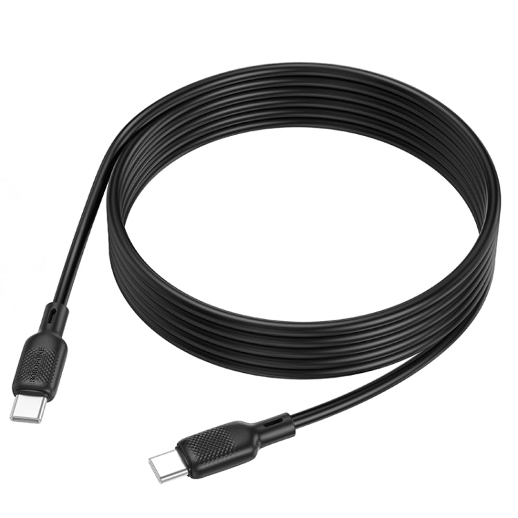 BOROFONE BX113 60W USB-C / Type-C to Type-C Silicone Charging Data Cable, Length:2m(Black) - USB-C & Type-C Cable by Borofone | Online Shopping UK | buy2fix
