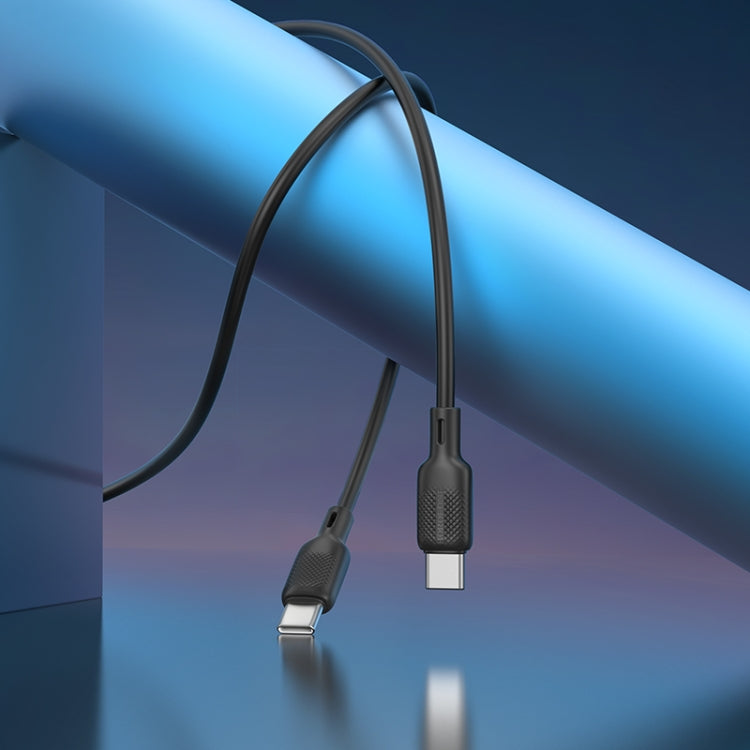 BOROFONE BX113 60W USB-C / Type-C to Type-C Silicone Charging Data Cable, Length:2m(Black) - USB-C & Type-C Cable by Borofone | Online Shopping UK | buy2fix