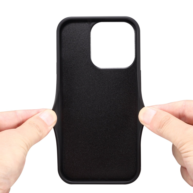 For iPhone 16 Denior D06 PU Back Cover Card Slot Holder Phone Case(Black) - iPhone 16 Cases by Denior | Online Shopping UK | buy2fix