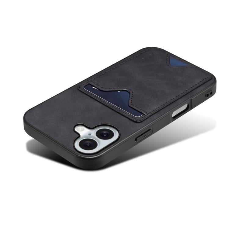 For iPhone 17 Denior D06 PU Back Cover Card Slot Holder Phone Case(Black) - iPhone 17 Cases by Denior | Online Shopping UK | buy2fix