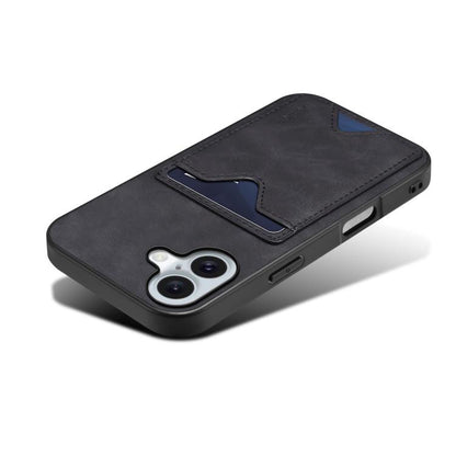 For iPhone 17 Denior D06 PU Back Cover Card Slot Holder Phone Case(Black) - iPhone 17 Cases by Denior | Online Shopping UK | buy2fix