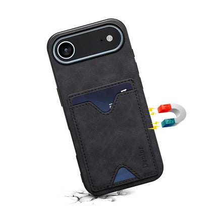 For iPhone Air Denior D06 PU Back Cover Card Slot Holder Phone Case(Black) - iPhone Air Cases by Denior | Online Shopping UK | buy2fix
