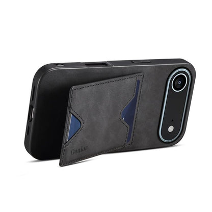 For iPhone Air Denior D06 PU Back Cover Card Slot Holder Phone Case(Black) - iPhone Air Cases by Denior | Online Shopping UK | buy2fix
