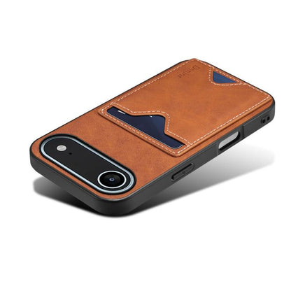 For iPhone Air Denior D06 PU Back Cover Card Slot Holder Phone Case(Brown) - iPhone Air Cases by Denior | Online Shopping UK | buy2fix
