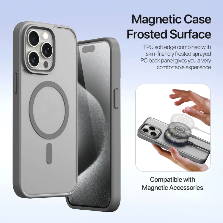 For iPhone 15 Pro Max DUX DUCIS Lawa Series 2 in 1 Wallet Zipper Detachable MagSafe Phone Case with Lanyard(Grey) by DUX DUCIS