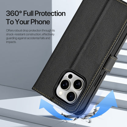For iPhone 15 Pro DUX DUCIS Lawa Series 2 in 1 Wallet Zipper Detachable MagSafe Phone Case with Lanyard(Black) by DUX DUCIS