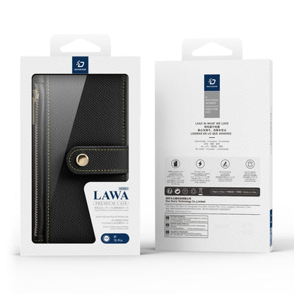 For iPhone 15 Pro DUX DUCIS Lawa Series 2 in 1 Wallet Zipper Detachable MagSafe Phone Case with Lanyard(Black) by DUX DUCIS