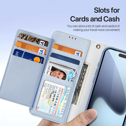 For iPhone 17 Pro Max DUX DUCIS Lawa Series 2 in 1 Wallet Zipper Detachable MagSafe Phone Case with Lanyard(Light Blue) - iPhone 17 Pro Max Cases by DUX DUCIS | Online Shopping UK | buy2fix