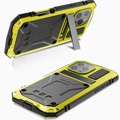 For iPhone 16 Pro R-JUST Life Waterproof Dustproof Shockproof Phone Case(Yellow) - iPhone 16 Pro Cases by R-JUST | Online Shopping UK | buy2fix