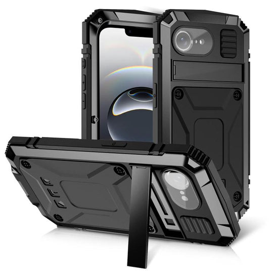 For iPhone 17e / 16e R-JUST Life Waterproof Dustproof Shockproof Phone Case(Black)