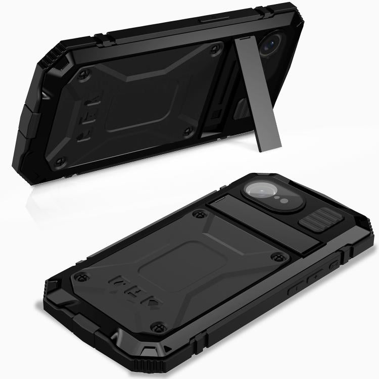 For iPhone 16e R-JUST Life Waterproof Dustproof Shockproof Phone Case(Black) - iPhone 16e Cases by R-JUST | Online Shopping UK | buy2fix