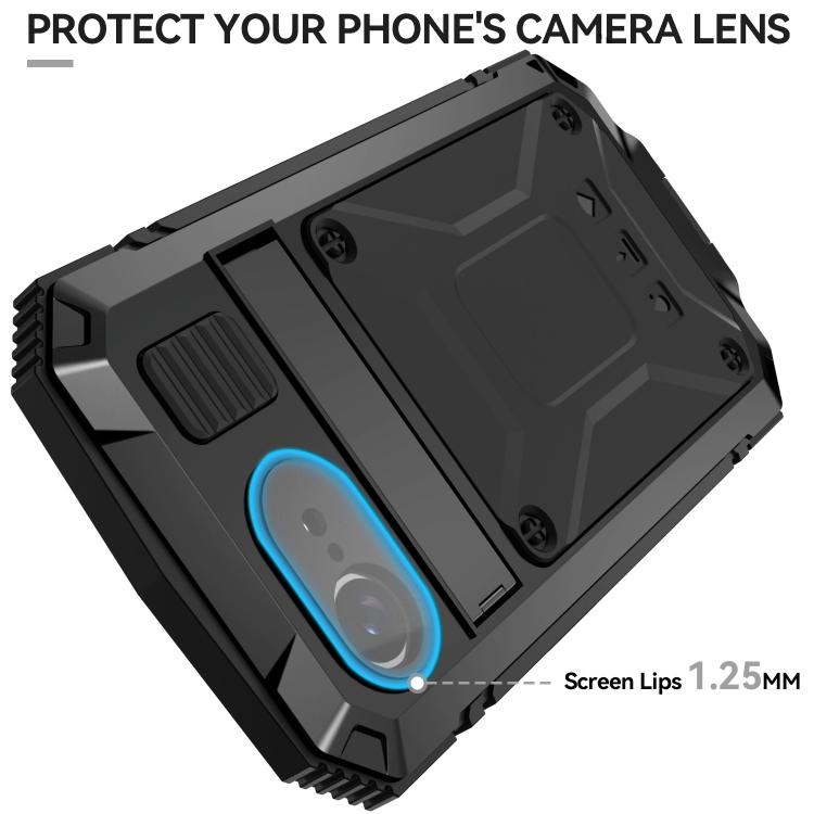 For iPhone 16e R-JUST Life Waterproof Dustproof Shockproof Phone Case(Black) - iPhone 16e Cases by R-JUST | Online Shopping UK | buy2fix