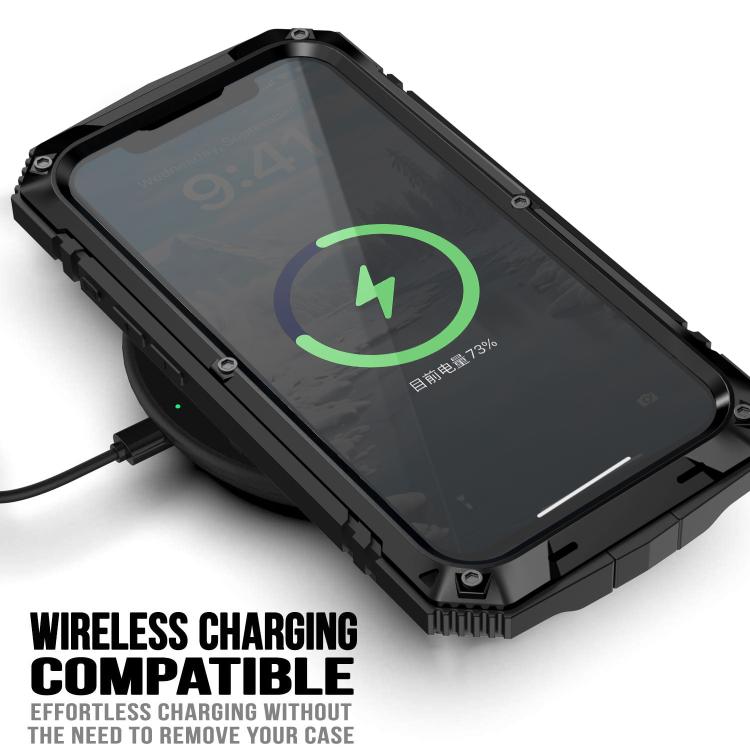 For iPhone 16e R-JUST Life Waterproof Dustproof Shockproof Phone Case(Black) - iPhone 16e Cases by R-JUST | Online Shopping UK | buy2fix