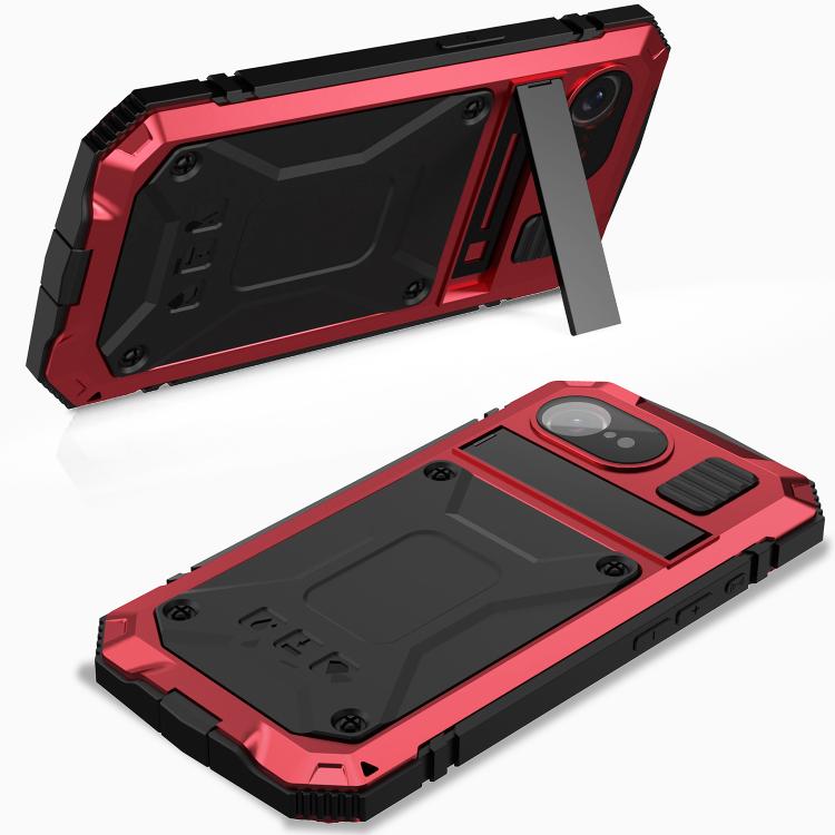 For iPhone 16e R-JUST Life Waterproof Dustproof Shockproof Phone Case(Red) - iPhone 16e Cases by R-JUST | Online Shopping UK | buy2fix