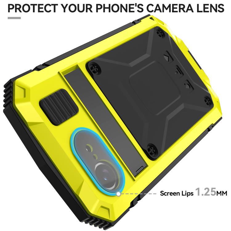 For iPhone 16e R-JUST Life Waterproof Dustproof Shockproof Phone Case(Yellow) - iPhone 16e Cases by R-JUST | Online Shopping UK | buy2fix