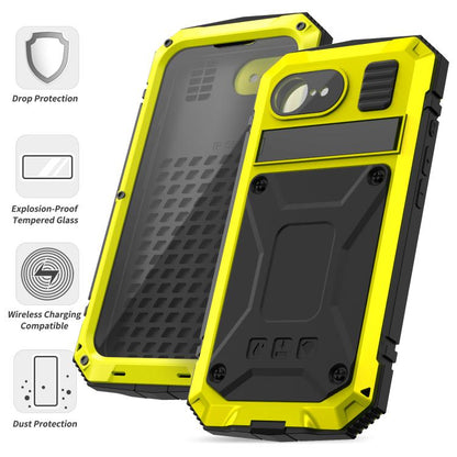 For iPhone 16e R-JUST Life Waterproof Dustproof Shockproof Phone Case(Yellow) - iPhone 16e Cases by R-JUST | Online Shopping UK | buy2fix