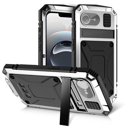 For iPhone 16e R-JUST Life Waterproof Dustproof Shockproof Phone Case(Silver) - iPhone 16e Cases by R-JUST | Online Shopping UK | buy2fix